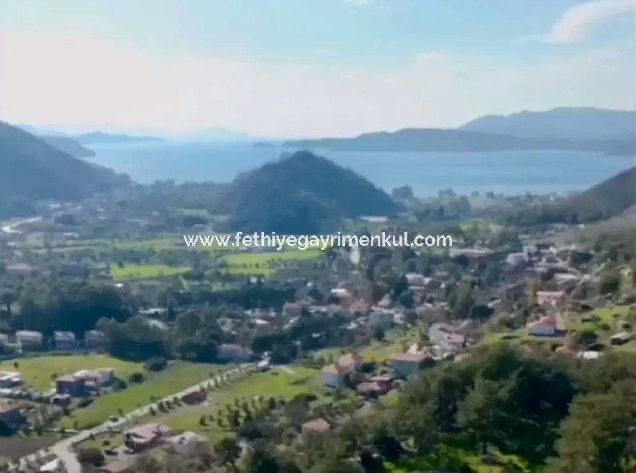 Land For Sale In Marmaris Hisarönü Village In A Residential Area Of 2200 M2 With Sea View