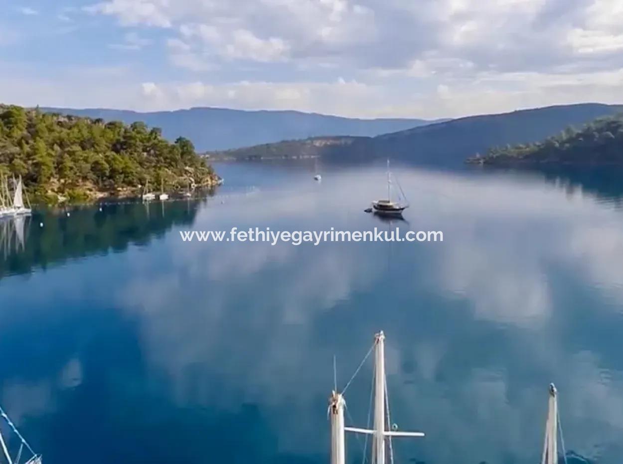 The Island For Sale In The Gulf Of Gökova In Marmaris District Has A Land Area Of 365000M2 And There Is A Registered House In It.