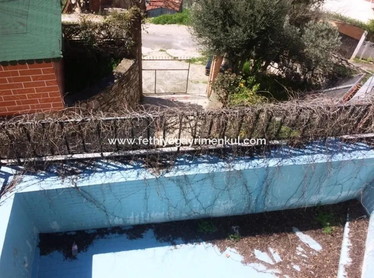 Stone Villa With Swimming Pool, 8 Rooms, 740M2 Plot For Sale In Gökova Region