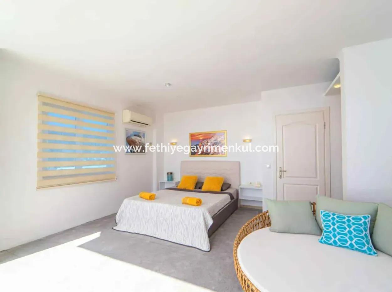 A Detached Villa For Sale With A Magnificent Sea View Swimming Pool In Kalkan Is A Custom-Made Villa