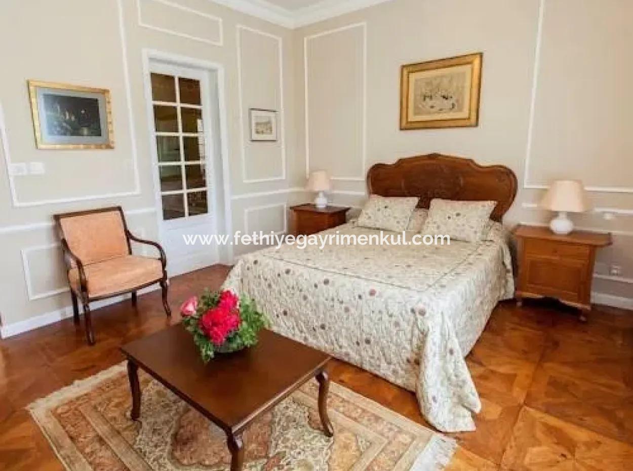 At A Distance Of 10 Km From The Centre Of Marmaris, Built With French Architecture Farm House Is For Sale.