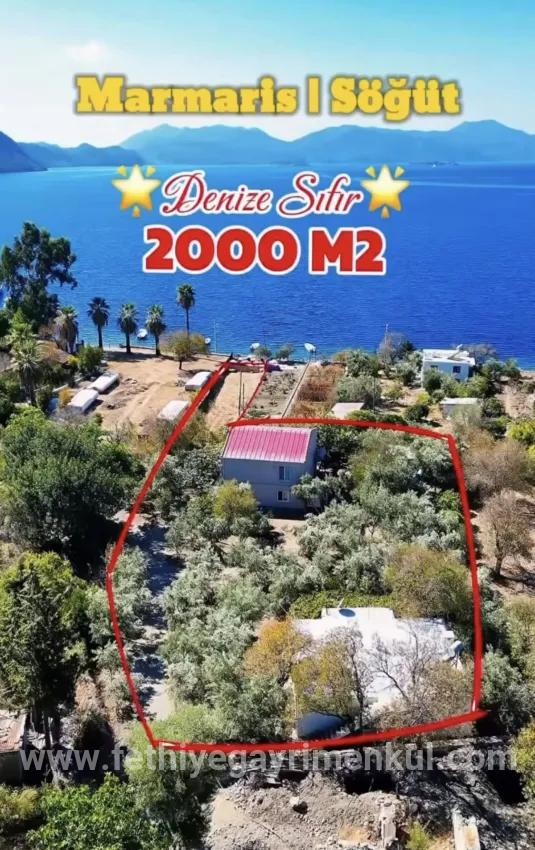 Marmaris Söğüt Mah. Satılık 4+2 Yalı - 2.000 m²